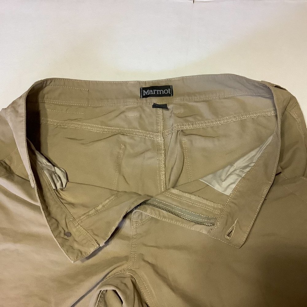 Men's Marmot Khaki Nylon Hiking Pants Size 34 - Picture 7 of 9